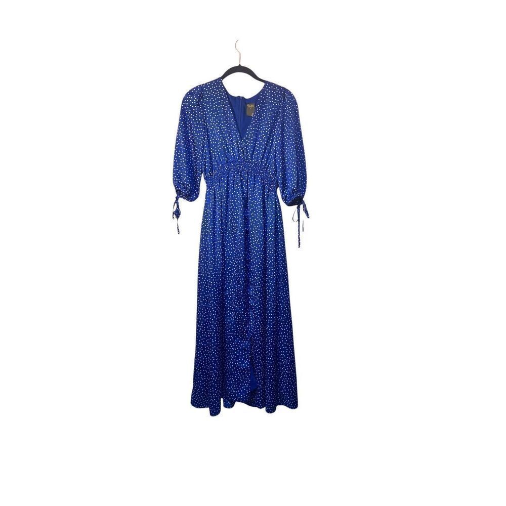 Taylor Woman’s Elbow Tie Sleeve V Neck Smocked Waist Size Small